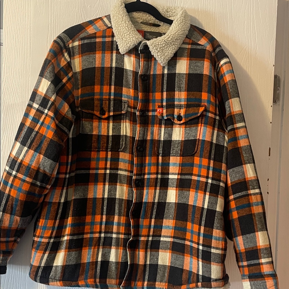 Plaid Sherpa-Lined Jacket